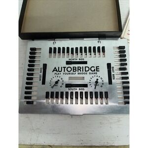 Vintage 1950 Auto Bridge Play Yourself game No. PB Deluxe Pocket Model With Card